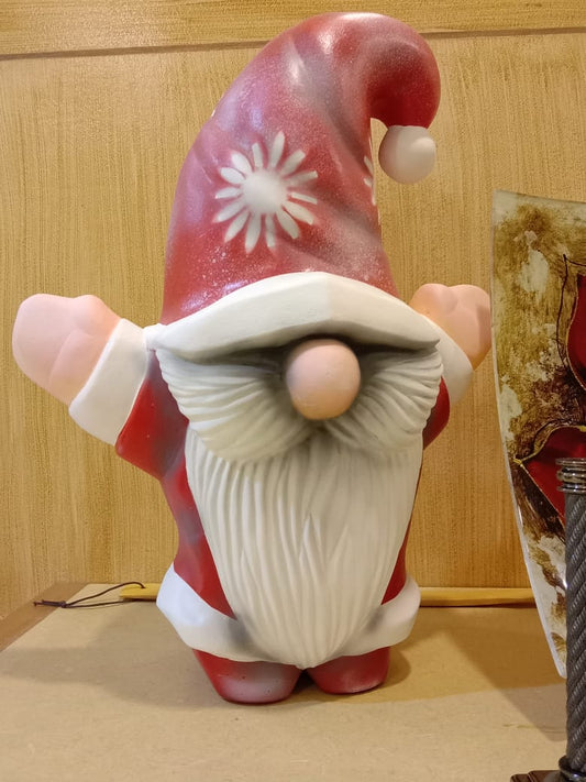 “Whimsical Santa Gnome Figurine”